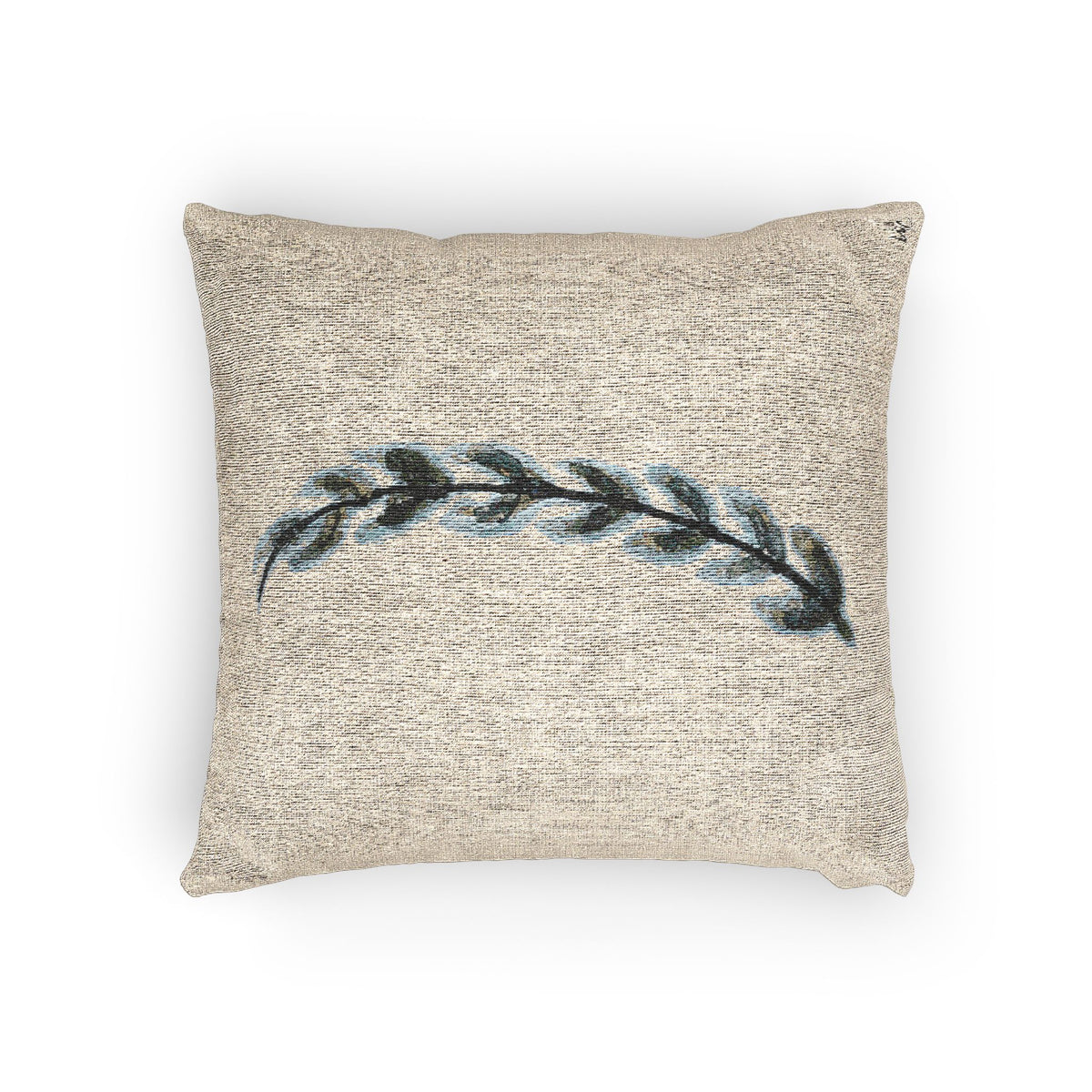 Fern Woven Throw Pillow | Botanical Cottage Decor