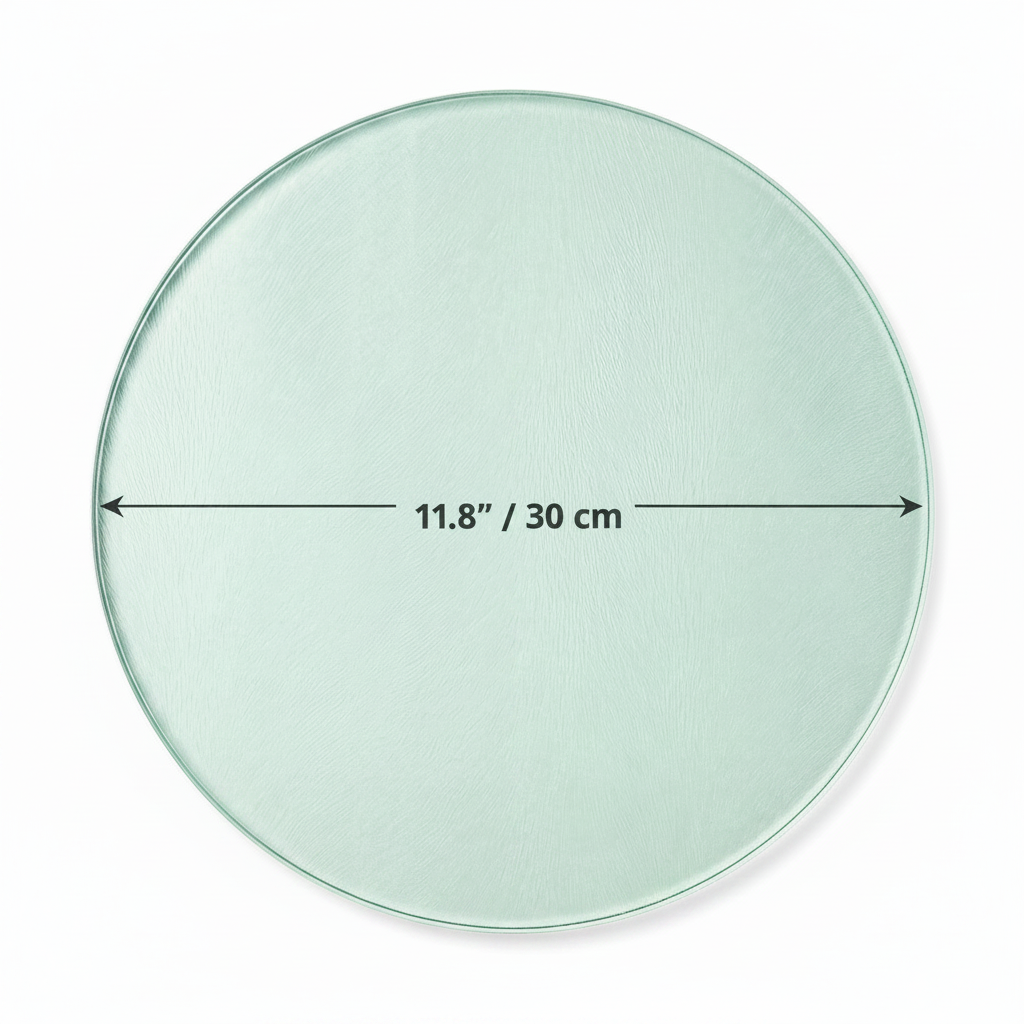 Mountain Lake Round Glass Cutting Board | Cabin Kitchen Decor