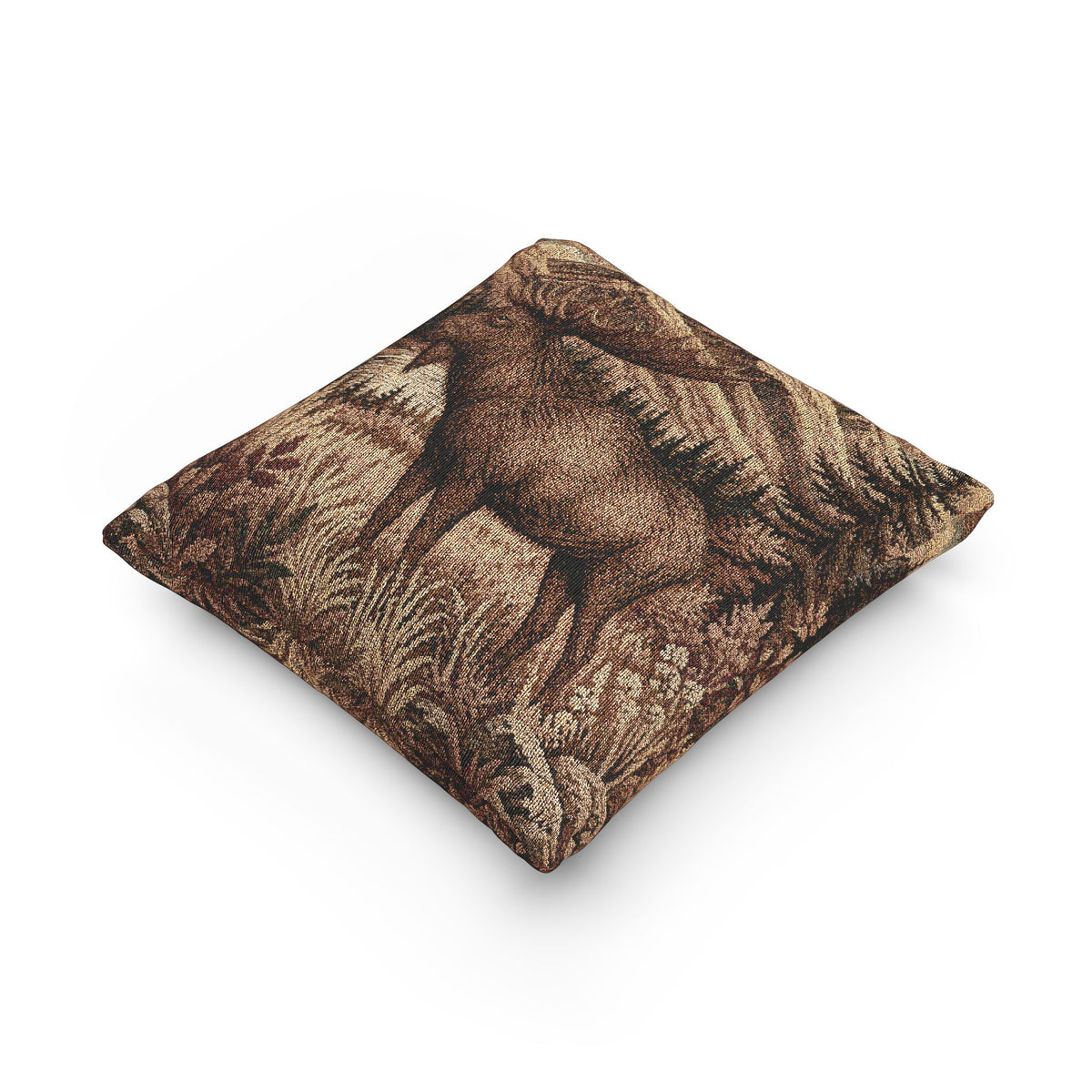 Moose Woven Throw Pillow | Autumn Cabin Lodge Decor