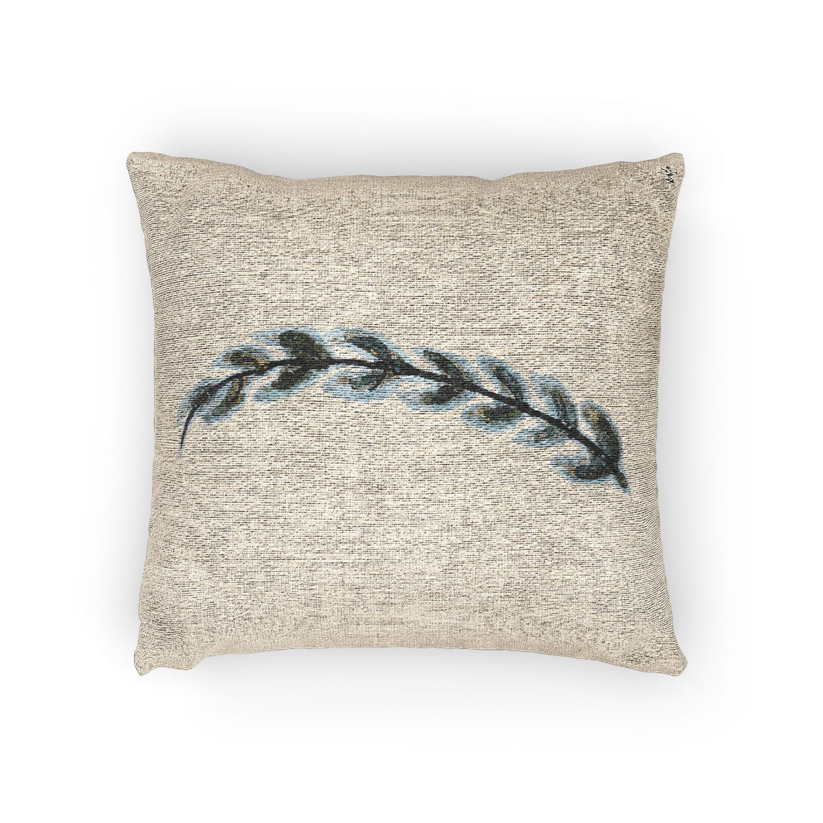 Fern Woven Throw Pillow | Botanical Cottage Decor