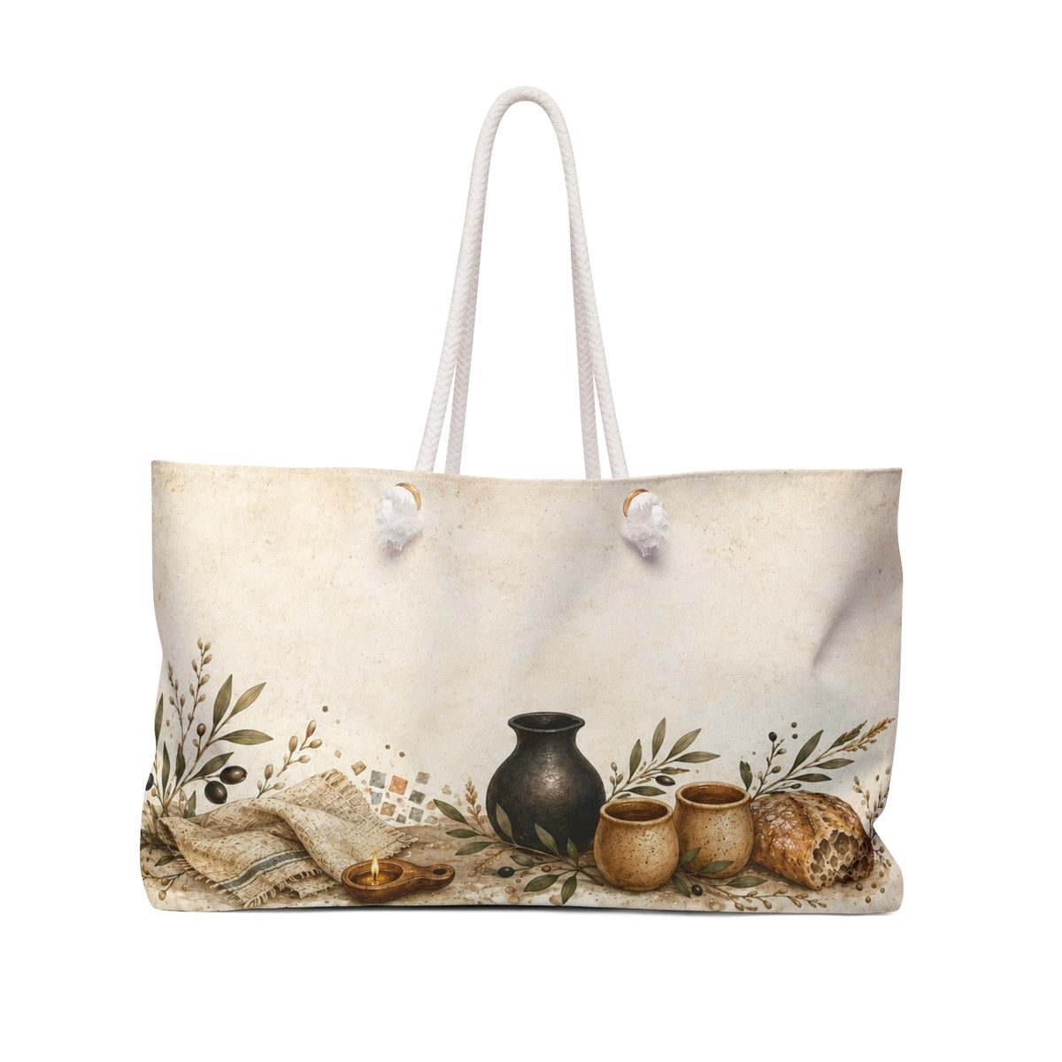 Biblical Pottery Travel Bag | First-Century Table Overnight Tote
