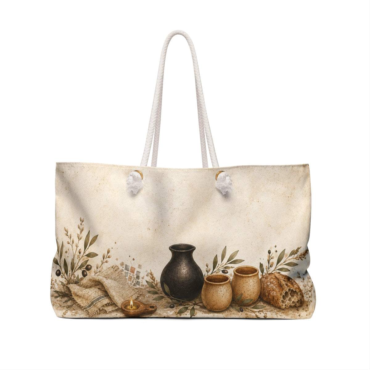 Biblical Pottery Travel Bag | First-Century Table Overnight Tote
