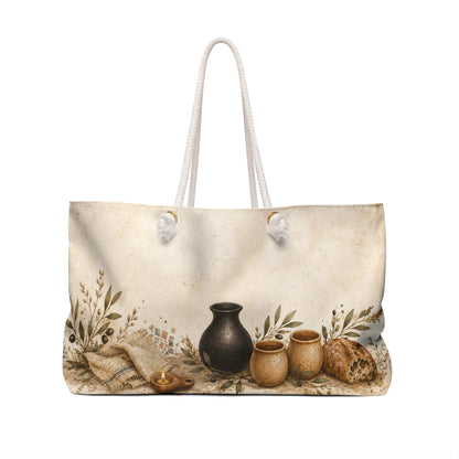 Biblical Pottery Travel Bag | First-Century Table Overnight Tote