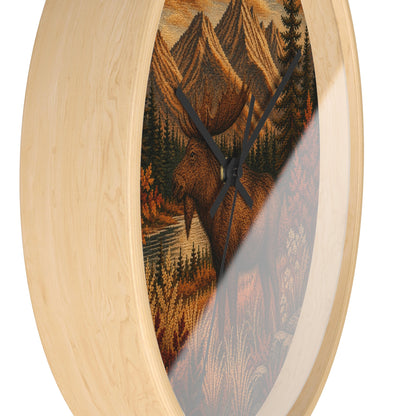 Moose Wall Clock, 10" | Rustic Lodge Decor