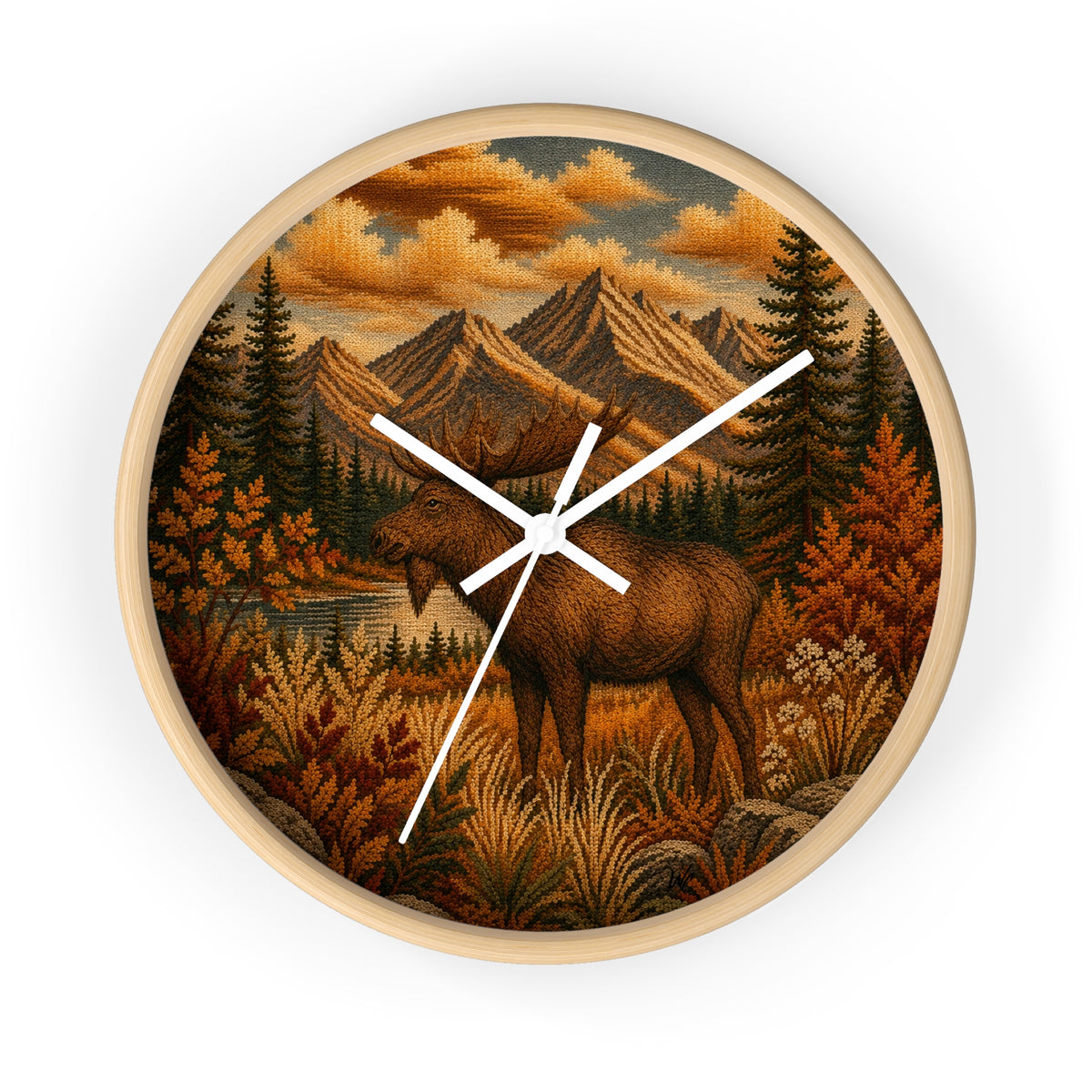 Moose Wall Clock, 10" | Rustic Lodge Decor