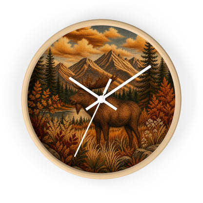 Moose Wall Clock, 10" | Rustic Lodge Decor