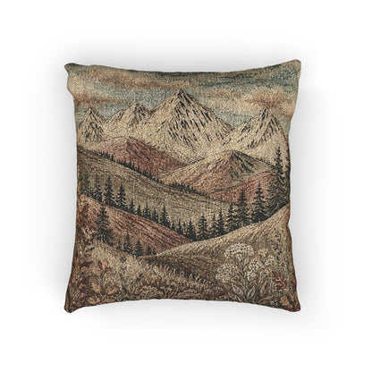 Mountain Wildflower Woven Pillow | Rustic Cabin Decor