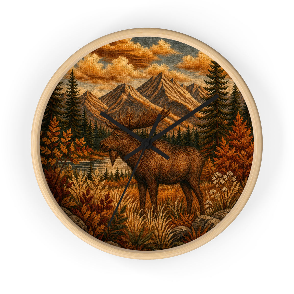 Moose Wall Clock, 10" | Rustic Lodge Decor