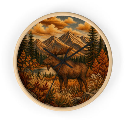 Moose Wall Clock, 10" | Rustic Lodge Decor