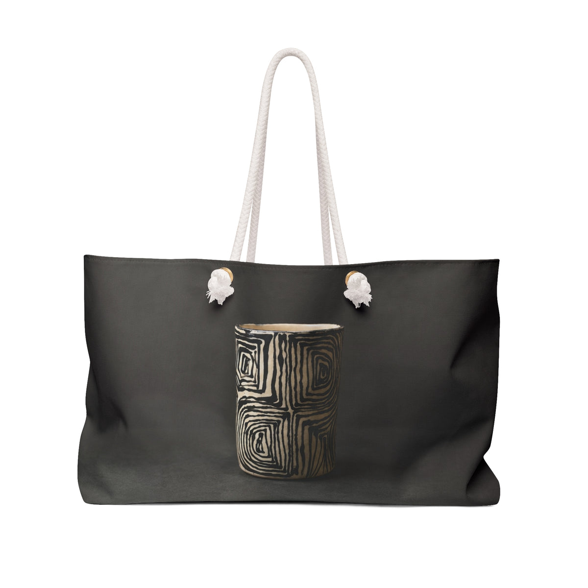 Pottery Lover Travel Bag | Geometric Ceramic Tumbler Tote