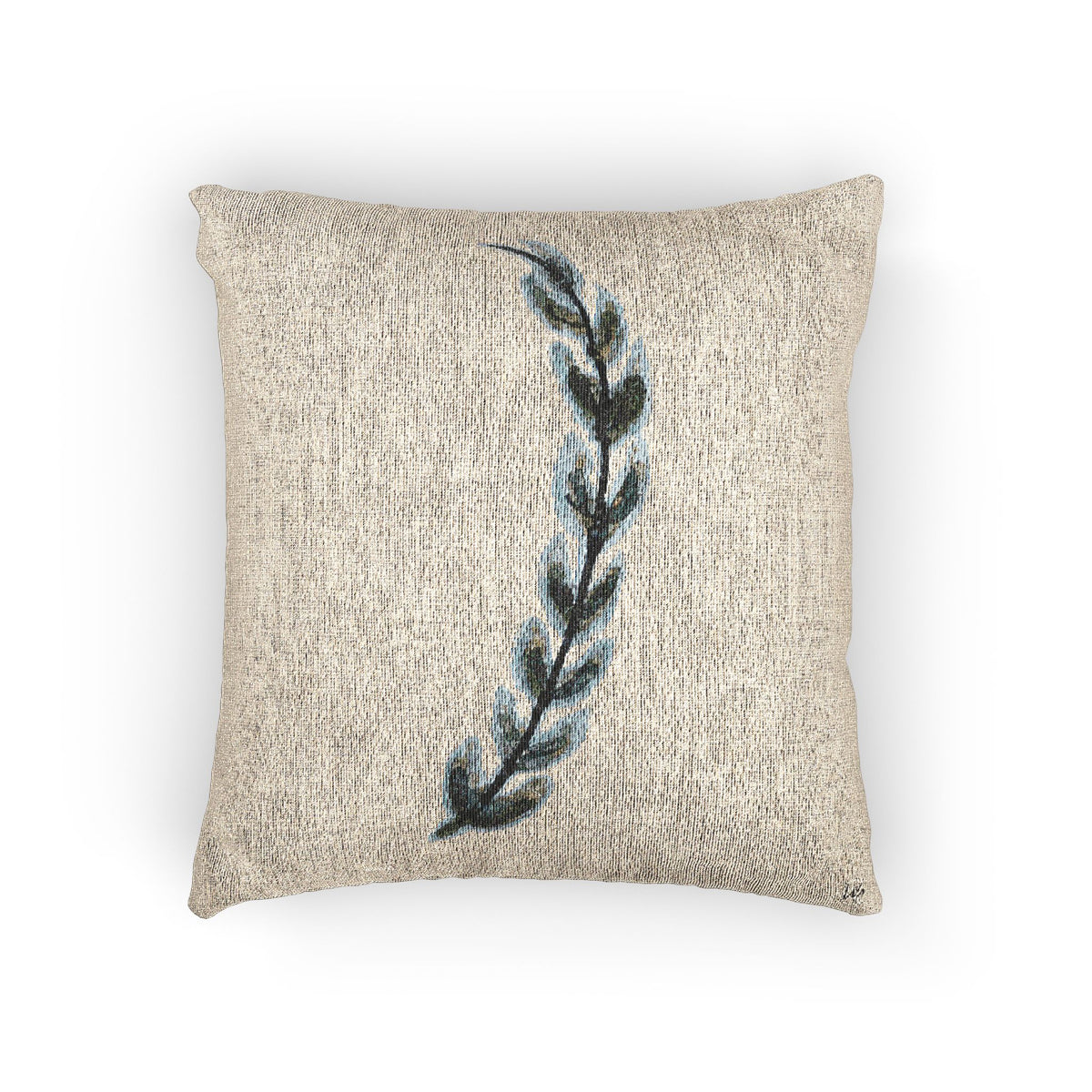 Fern Woven Throw Pillow | Botanical Cottage Decor