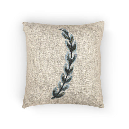 Fern Woven Throw Pillow | Botanical Cottage Decor
