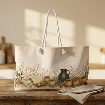 Biblical Pottery Travel Bag | Olive Grove Overnight Tote