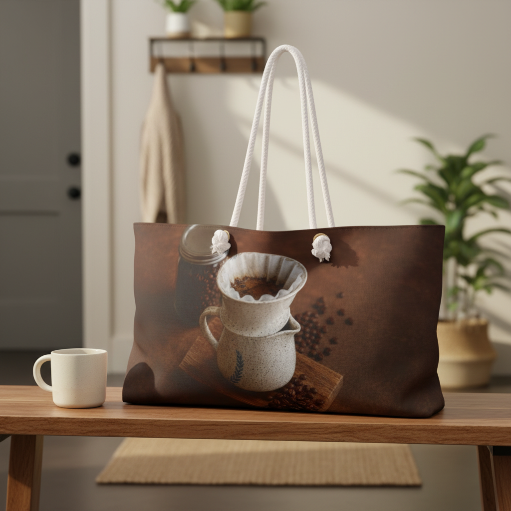 Ceramic Coffee Travel Bag | Botanical Pour Over Tote