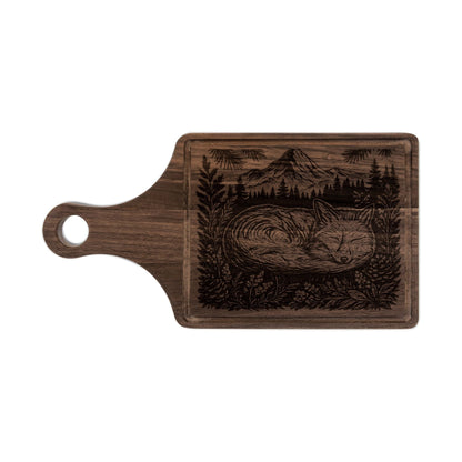 Sleeping Fox Wood Serving Board | Rustic Mountain Kitchen Decor