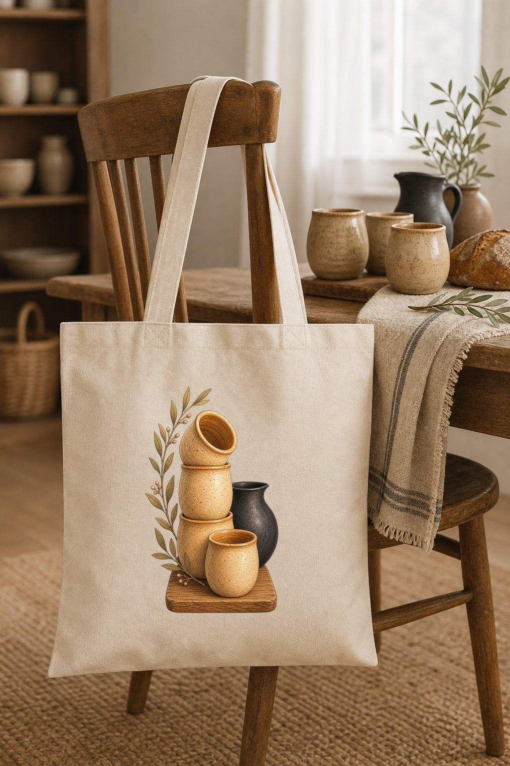 Pottery Lover Tote Bag | Handmade Ceramic Tumbler Gift