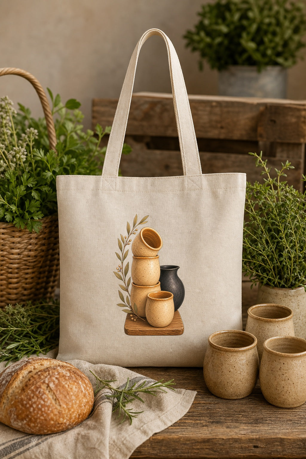 Pottery Lover Tote Bag | Handmade Ceramic Tumbler Gift