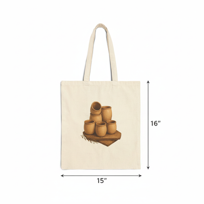 Pottery Lover Tote Bag | Natural Ceramic Tumbler Gift
