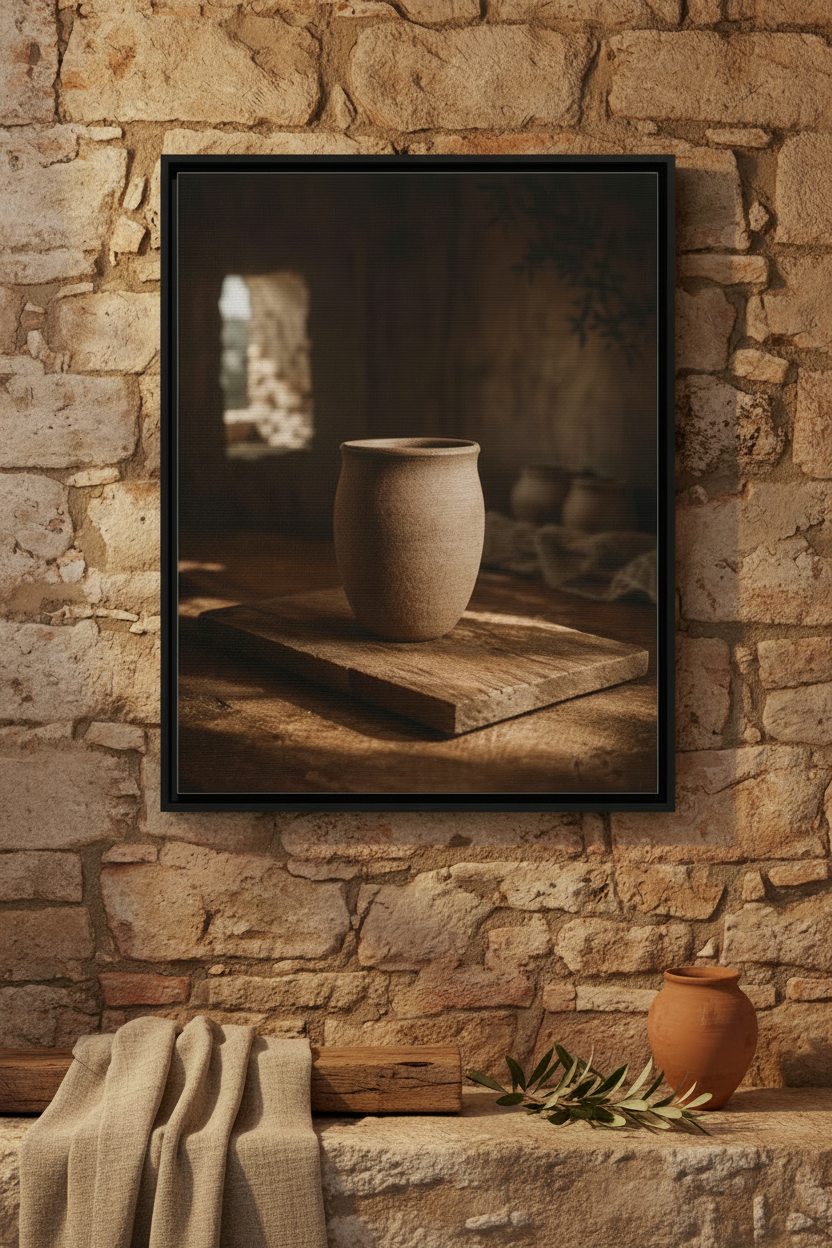Biblical Pottery Canvas Wall Art, 24" x 30" | Christian Decor