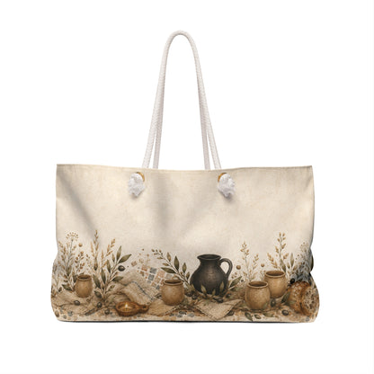 Biblical Pottery Travel Bag | Olive Grove Overnight Tote