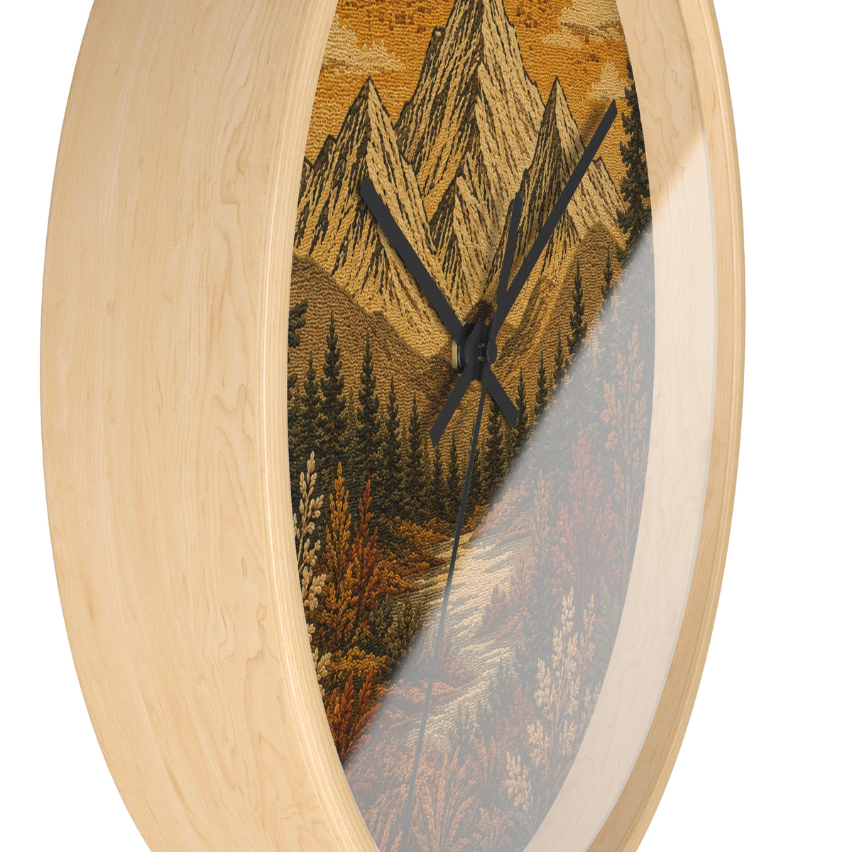 Mountain Lake Wall Clock, 10" | Rustic Cabin Decor