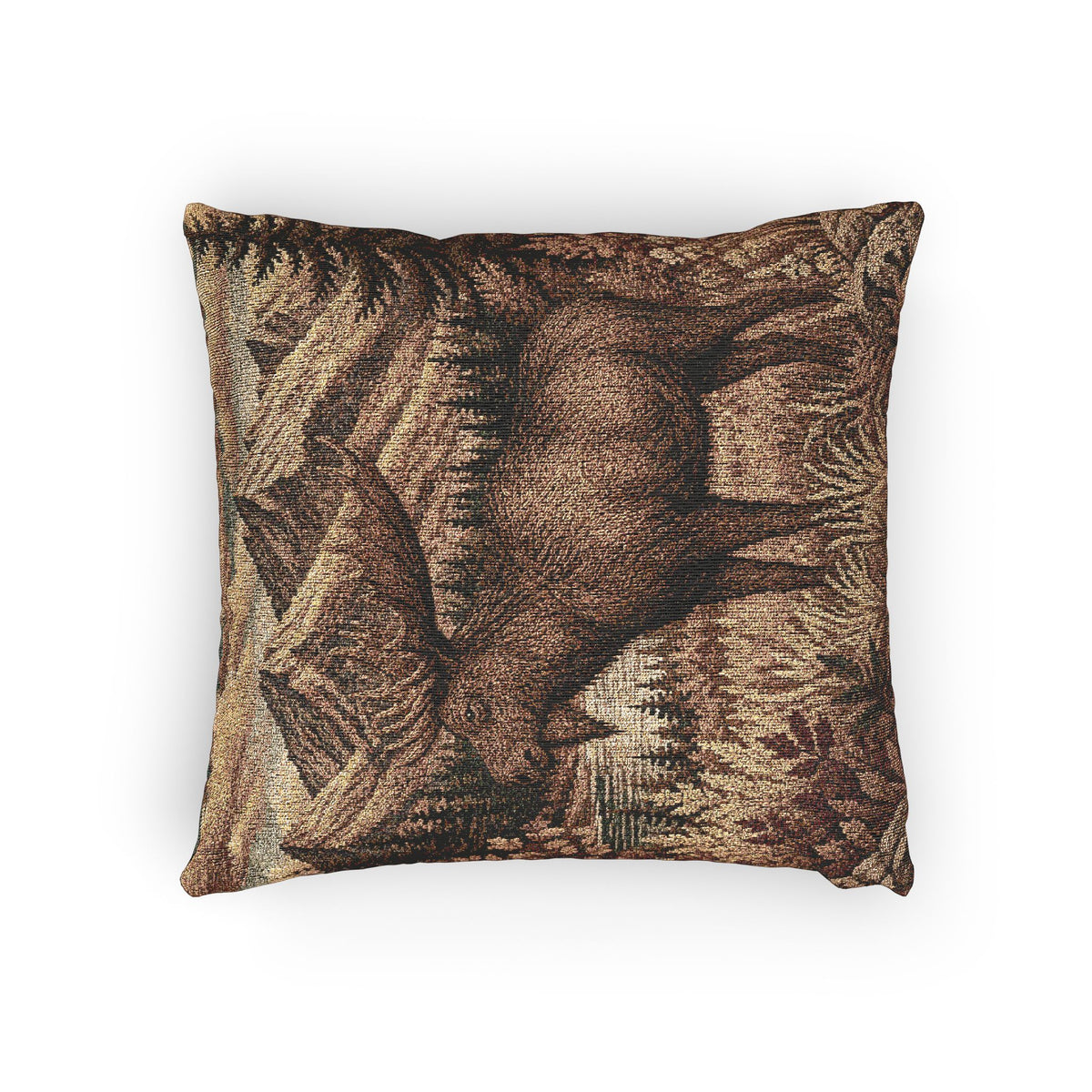 Moose Woven Throw Pillow | Autumn Cabin Lodge Decor