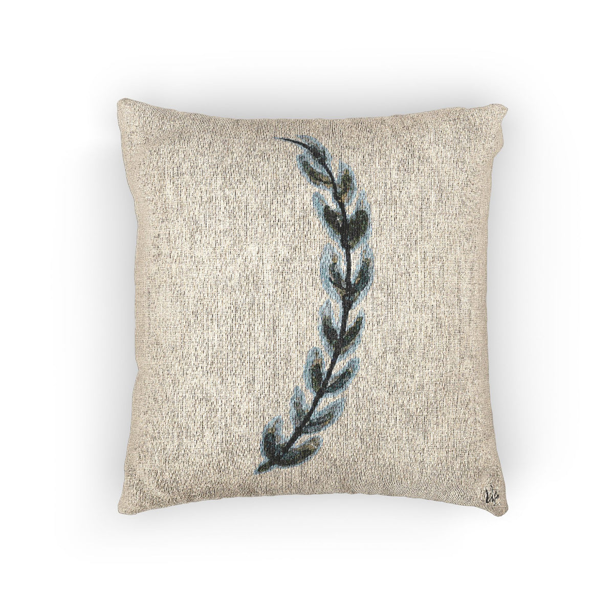 Fern Woven Throw Pillow | Botanical Cottage Decor