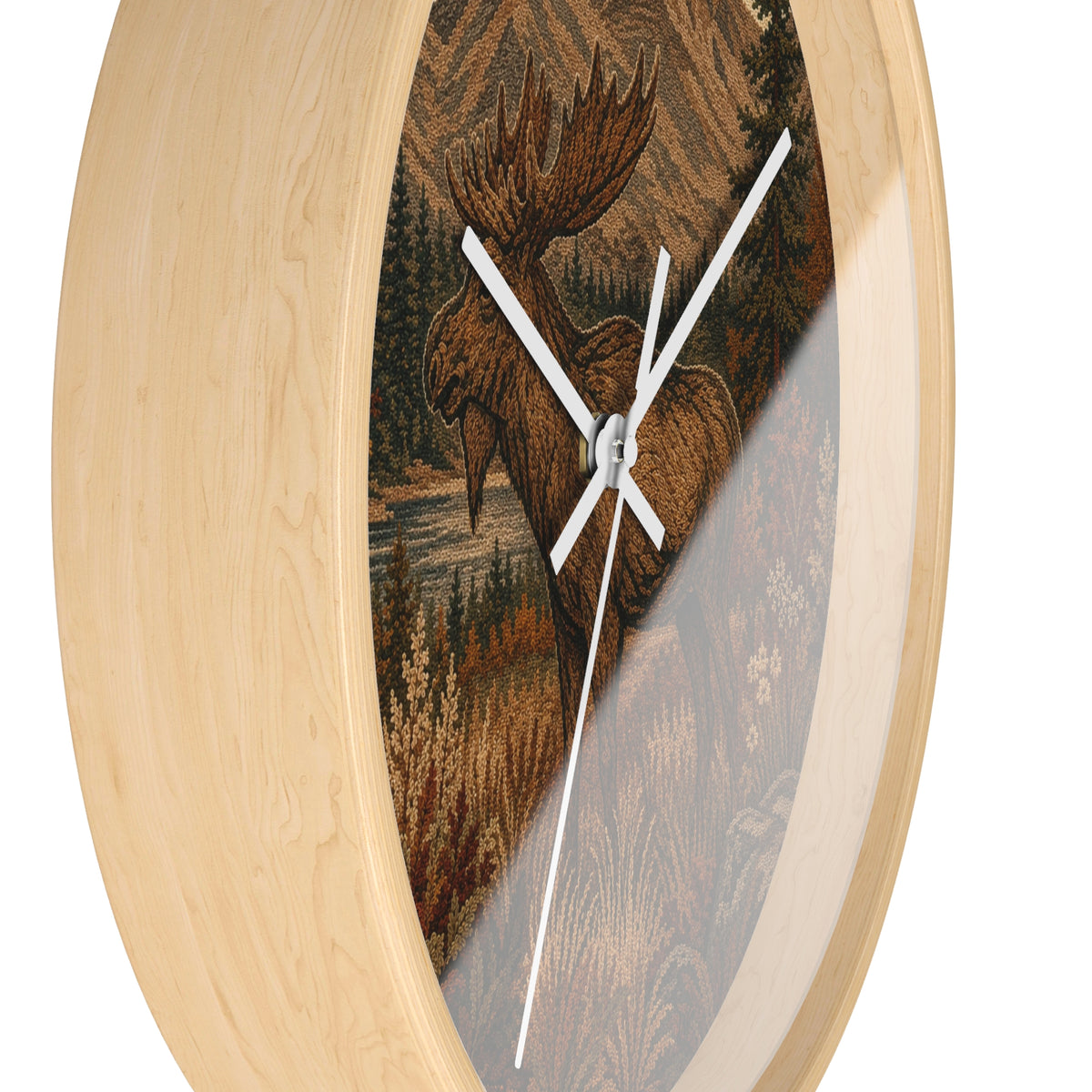 Moose Mountain Wall Clock, 10" | Rustic Cabin Decor