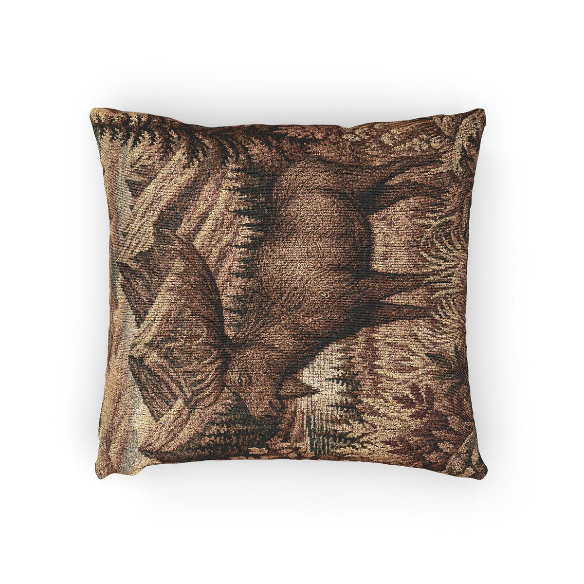 Moose Woven Throw Pillow | Autumn Cabin Lodge Decor