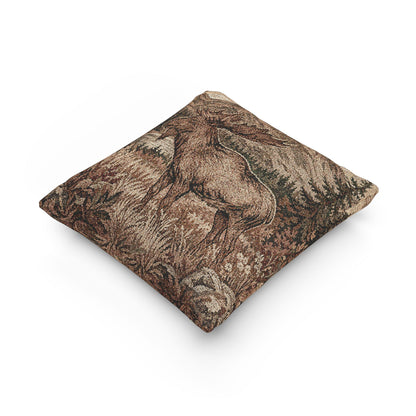 Moose Woven Throw Pillow | Alpine Cabin Lodge Decor