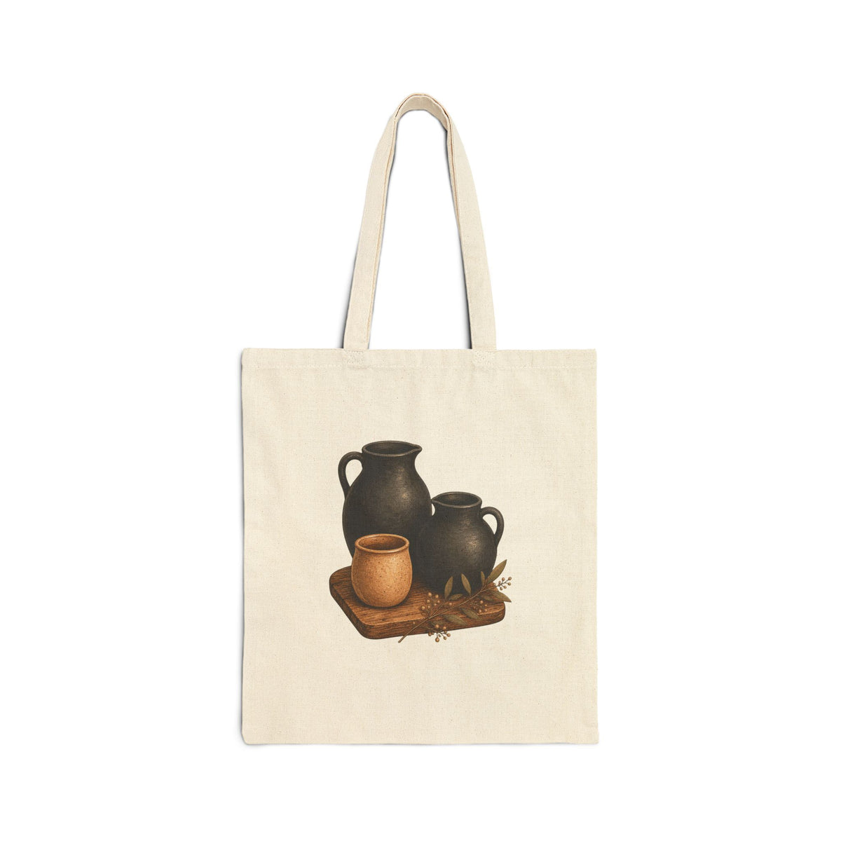 Biblical Pottery Tote Bag | Matte Black Vessel Christian Gift