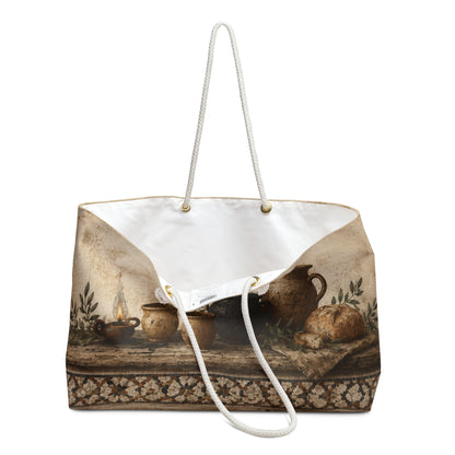 Pottery Lover Travel Bag | Rustic Mosaic Overnight Tote