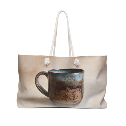 Pottery Lover Travel Bag | Blue Fox Ceramic Overnight Tote