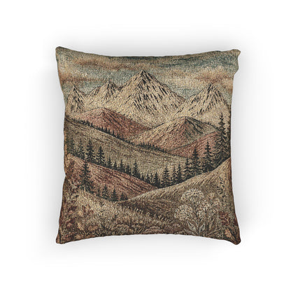 Mountain Wildflower Woven Pillow | Rustic Cabin Decor