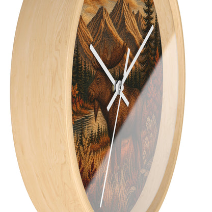 Moose Wall Clock, 10" | Rustic Lodge Decor